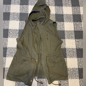 Olive green utility vest